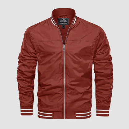Veste légère avec fermeture éclair et style bicolore