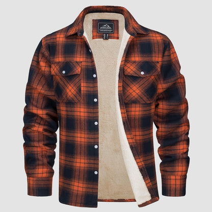 Veste à carreaux doublée pour femme