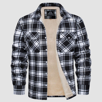 Veste à carreaux doublée pour femme