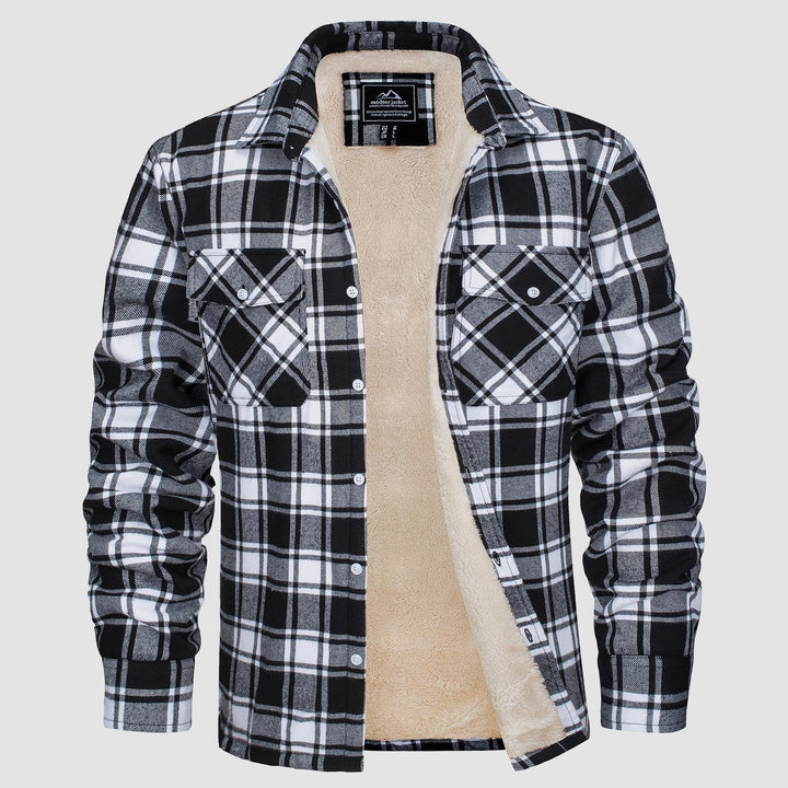 Veste à carreaux doublée pour femme