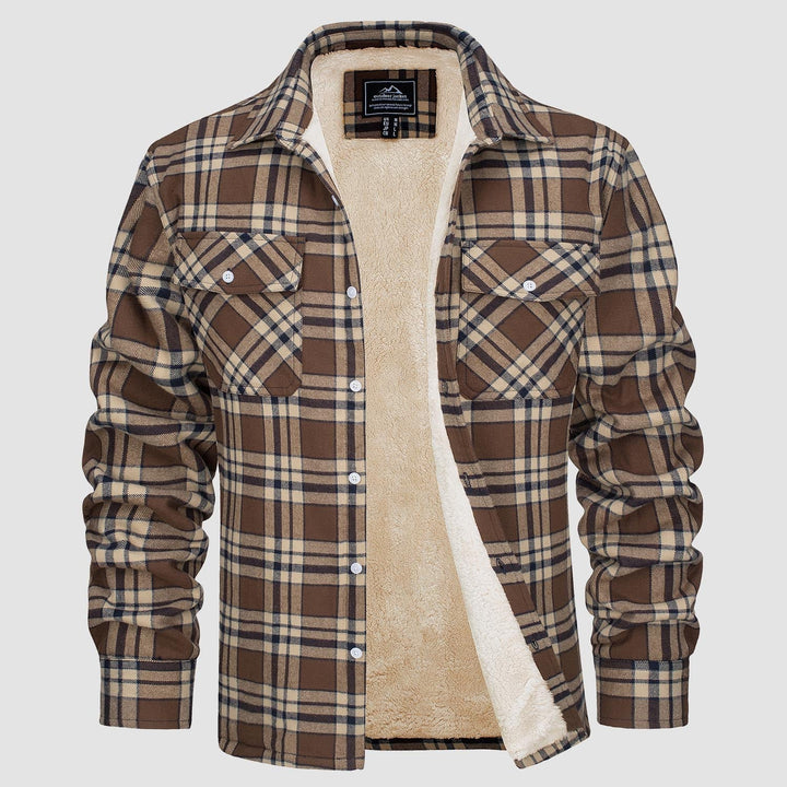 Veste à carreaux doublée pour femme