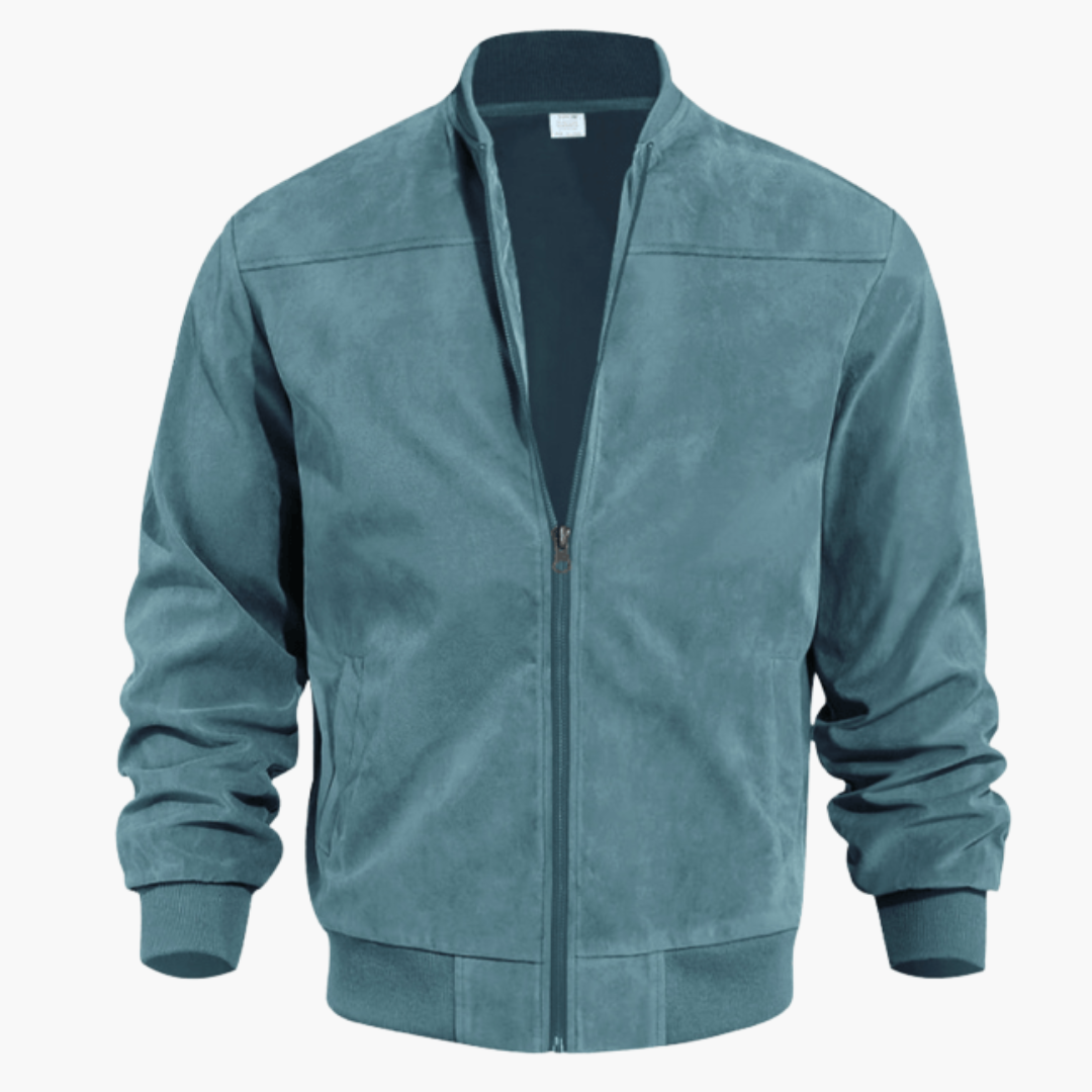 Bomber en daim pour hommes, style décontracté et moderne