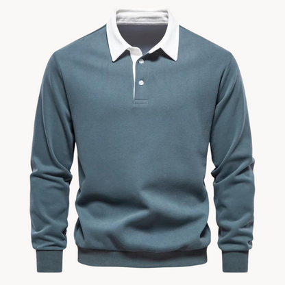 Pull Homme Sweat-shirt Confortable Col Polo