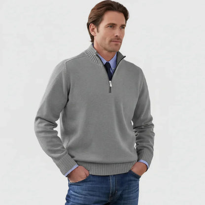 Herren Pullover Klassisch Viertelreißverschluss - IdealeKleiden