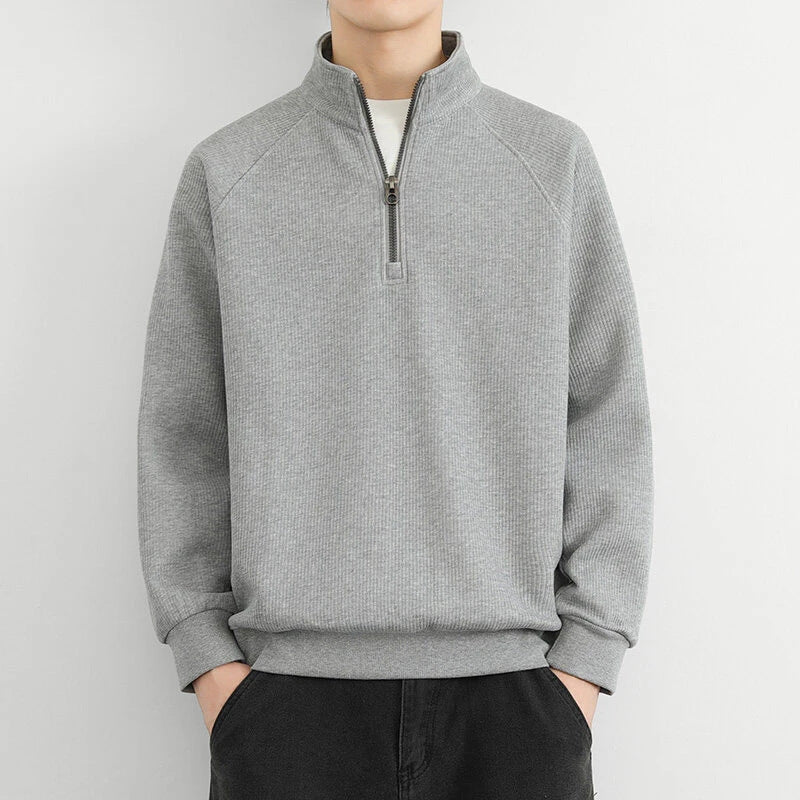 Sweat-shirt homme Manches longues Confortable Fermeture éclair