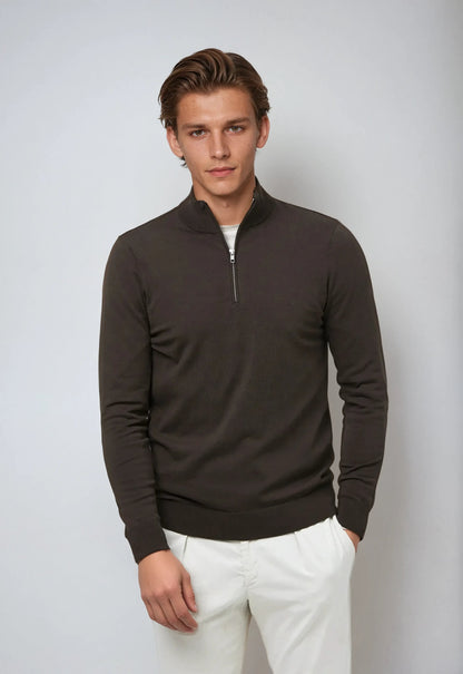 Pull pour homme Décontracté Col zippé
