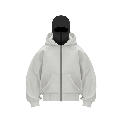 Sweat-shirt pour hommes décontracté à capuche avec fermeture éclair