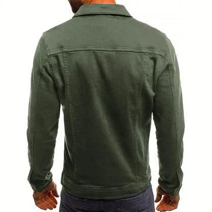 Schmale Denimjacke Mit Knöpfen - IdealeKleiden
