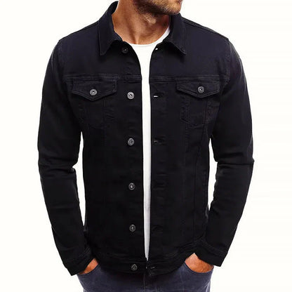 Veste en jean ajustée à boutons
