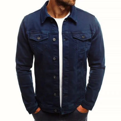 Veste en jean ajustée à boutons
