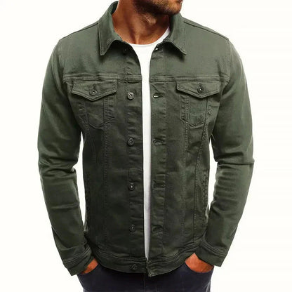Veste en jean ajustée à boutons