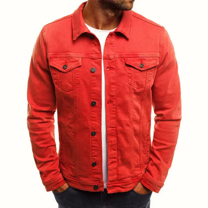 Veste en jean ajustée à boutons