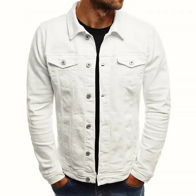 Veste en jean ajustée à boutons