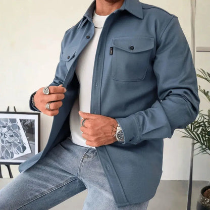Overshirt stylé, patte de boutonnage, coupe décontractée