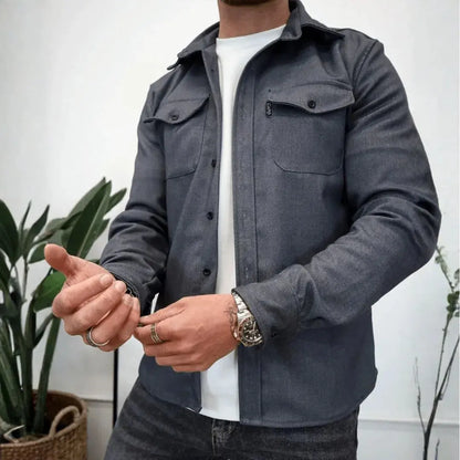 Overshirt stylé, patte de boutonnage, coupe décontractée