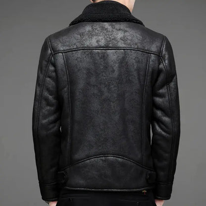 Lederjacke Retro Fliegerstil - IdealeKleiden
