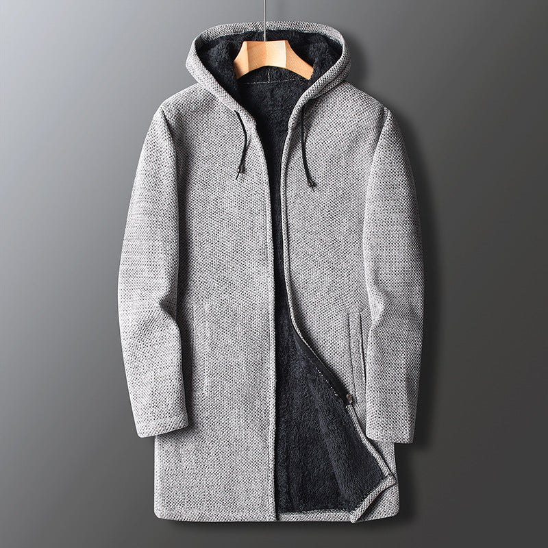 Herren Winterjacke Lang Kapuze Warm Isoliert - IdealeKleiden