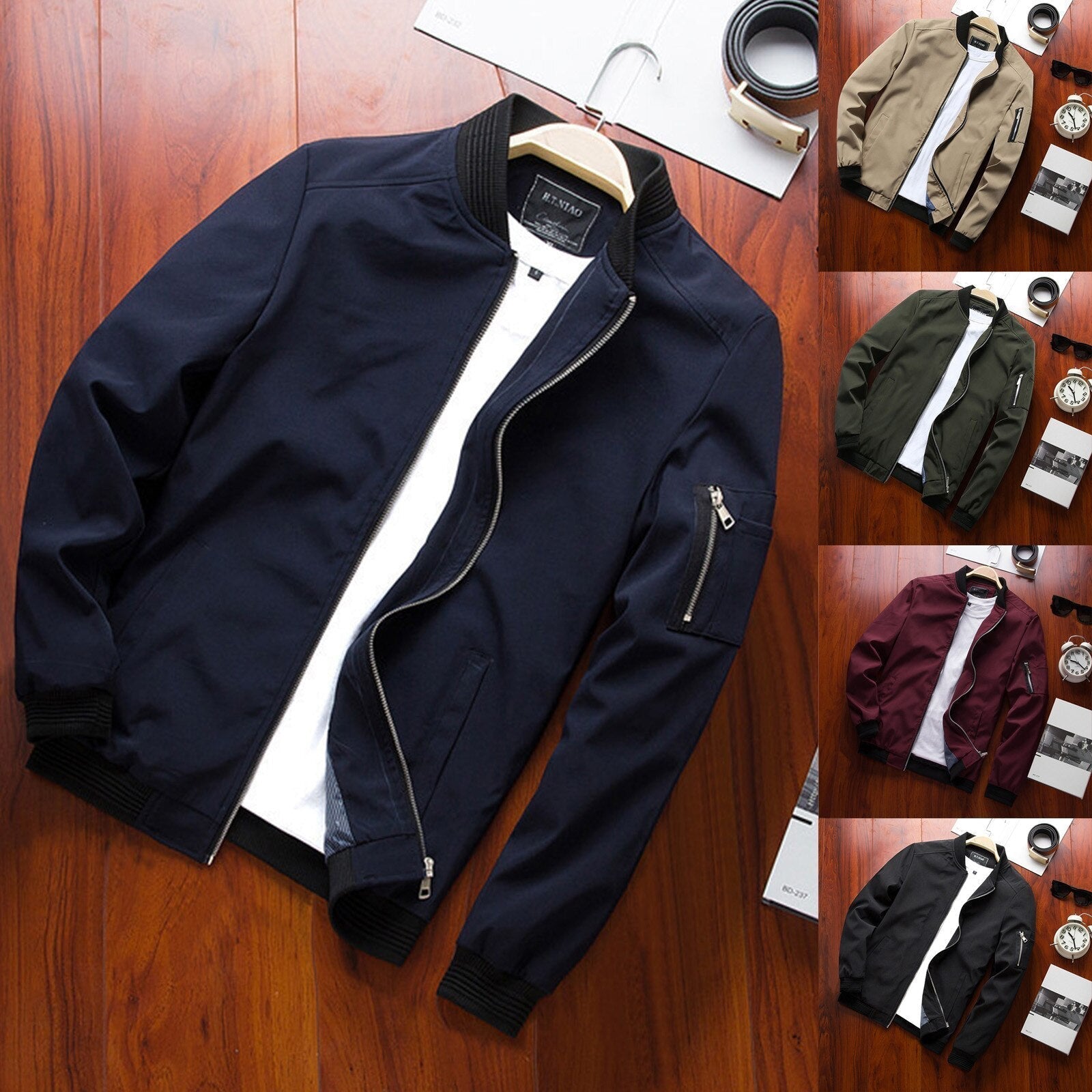 Wasserdichte Herren Bomberjacke Outdoor - IdealeKleiden