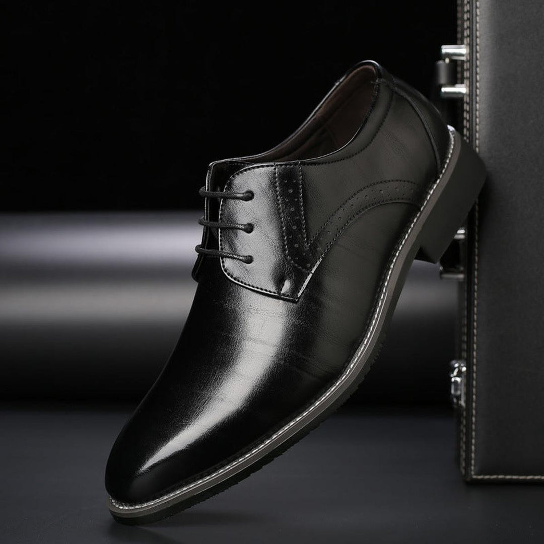 Élégantes bottines à lacets noires pour hommes