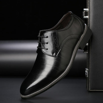 Élégantes bottines à lacets noires pour hommes