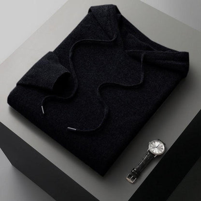 Chandail en tricot pour homme, à capuche, confortable, décontracté
