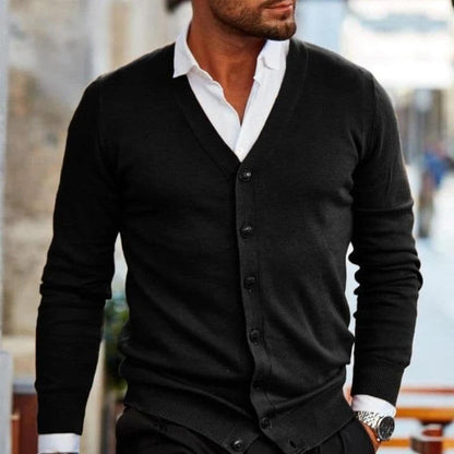 Cardigan homme élégant col V style business
