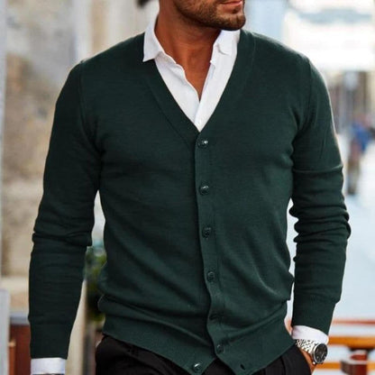 Cardigan homme élégant col V style business