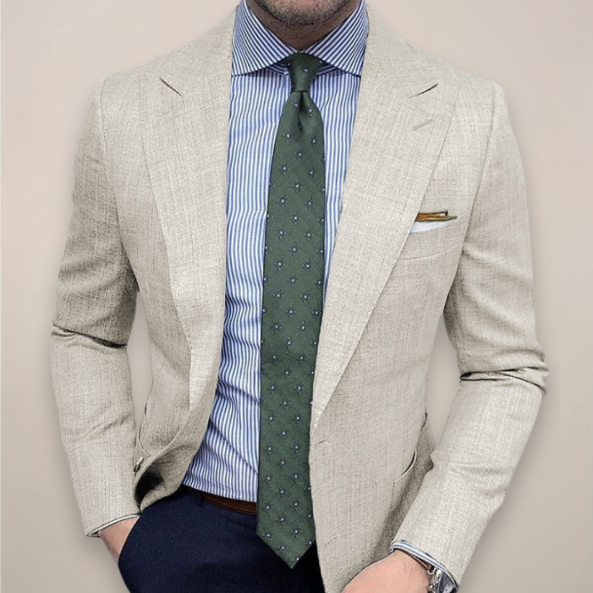Blazer homme Printemps Élégant Cintrée