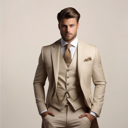 Costume habillé homme trois pièces printemps