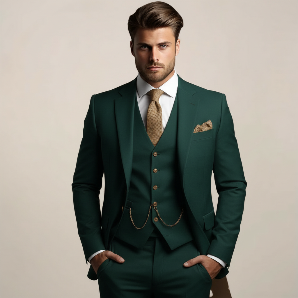 Costume habillé homme trois pièces printemps