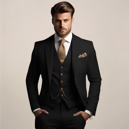 Herren Anzug Elegant Frühjahr Dreiteiler - IdealeKleiden