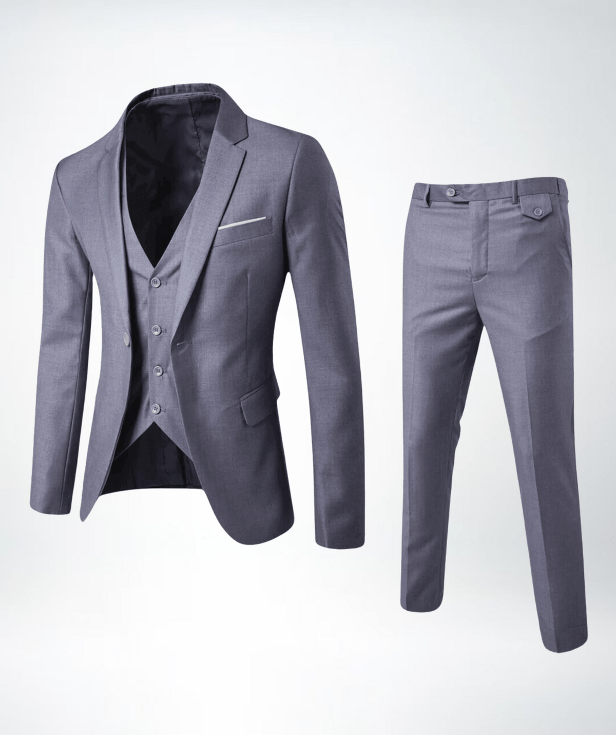 Costume d'affaires élégant 3 pièces noir pour homme