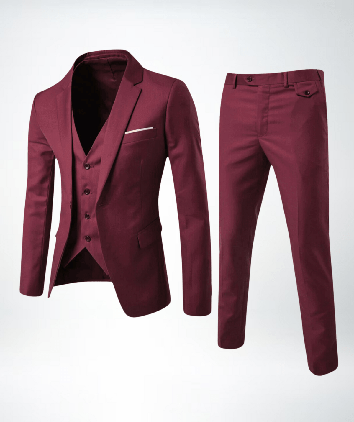 Costume d'affaires élégant 3 pièces noir pour homme