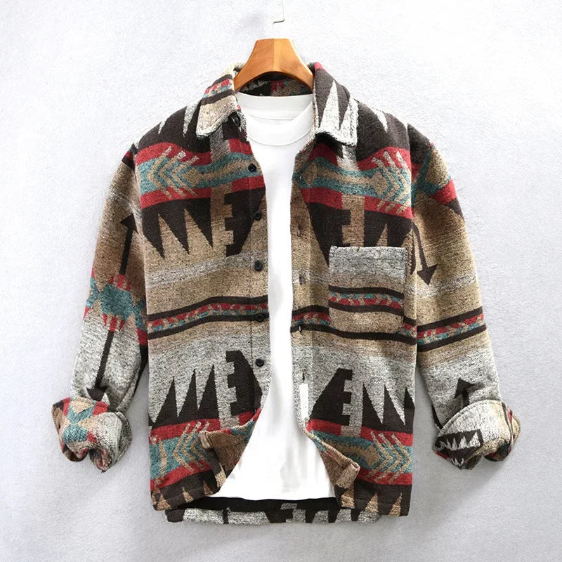Veste de style aztèque coupe chemise