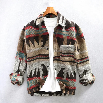 Veste de style aztèque coupe chemise