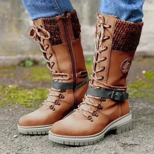 Winterstiefel Frauen Midi Boots Warm & Stylisch - IdealeKleiden