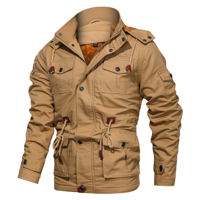 Blouson homme coton doublure polaire chaude