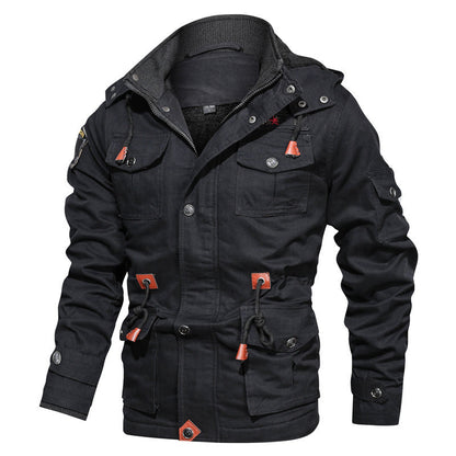 Blouson homme coton doublure polaire chaude