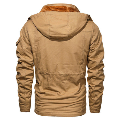 Herren Baumwolle Jacke Warm Fleece-Innenleben - IdealeKleiden