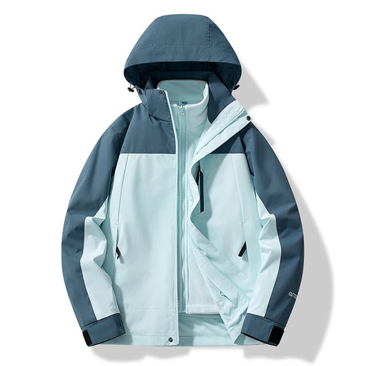 Damen Ski-Jacke Warm Winddicht Kapuze - IdealeKleiden