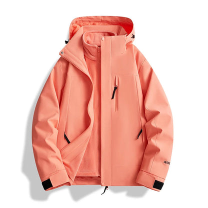 Veste de ski femme chaude coupe-vent capuche