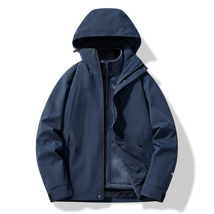 Veste de ski femme chaude coupe-vent capuche
