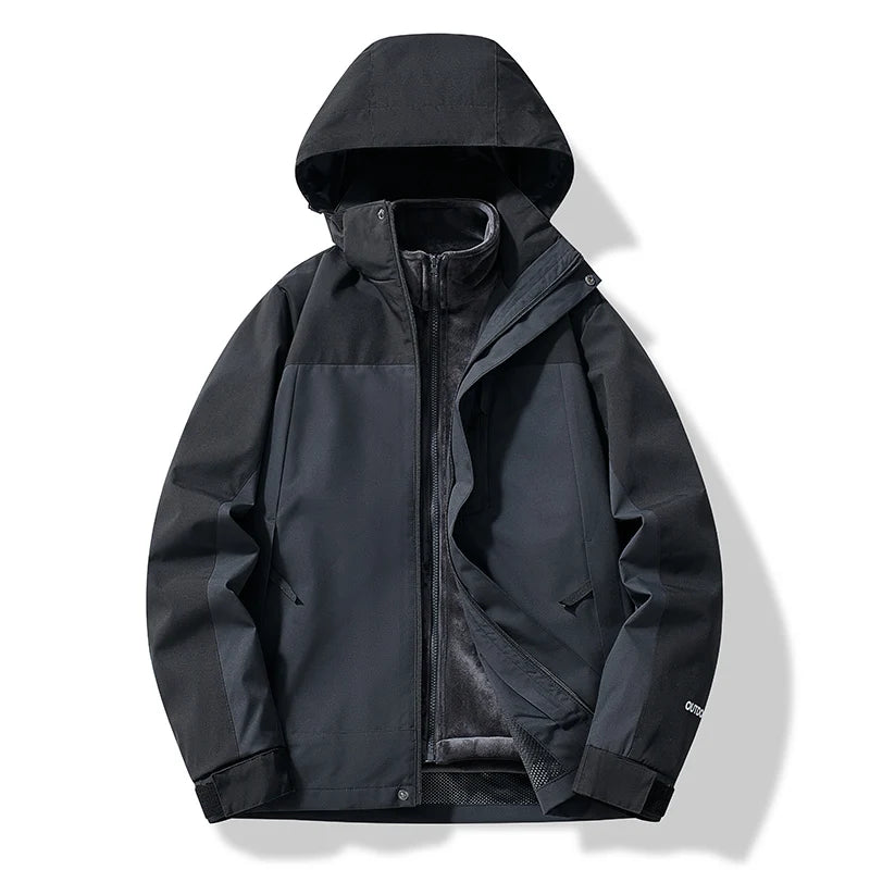 Veste de ski femme chaude coupe-vent capuche