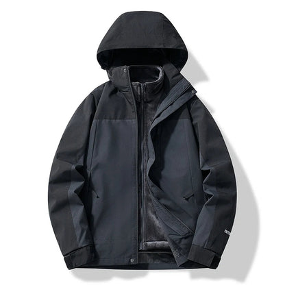 Veste de ski femme chaude coupe-vent capuche