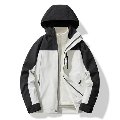 Veste de ski femme chaude coupe-vent capuche