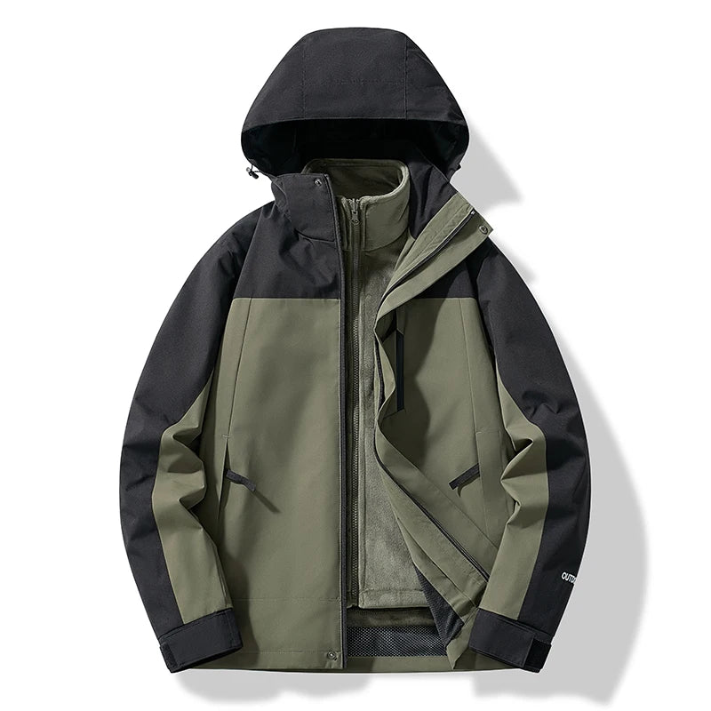 Veste de ski femme chaude coupe-vent capuche
