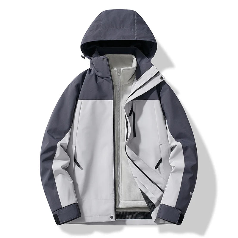 Veste de ski femme chaude coupe-vent capuche