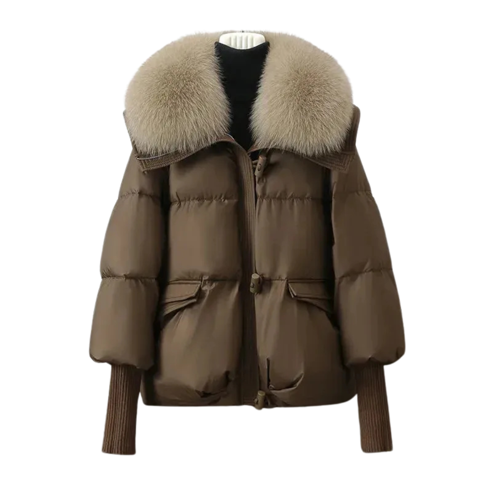 Robe d'hiver Manteau en fausse fourrure Doudoune