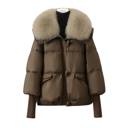 Robe d'hiver Manteau en fausse fourrure Doudoune