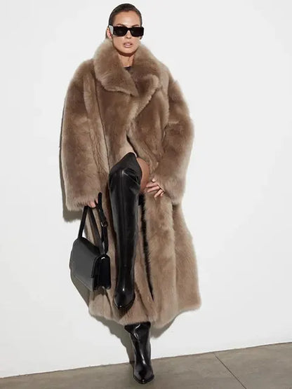 Trench-coat d'hiver doux pour femme